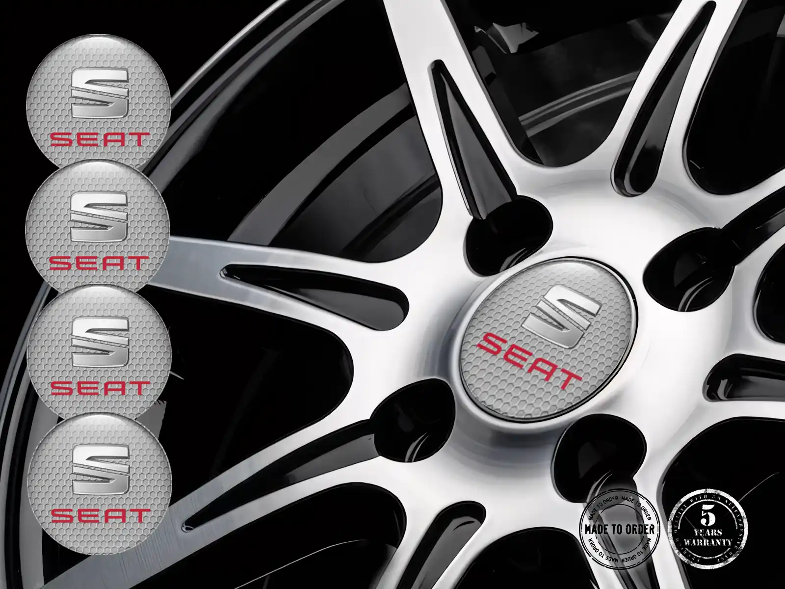 Seat Radaufkleber Stil Rennsport-Silikon-Badges